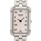 Hermes Watch Croajour White Shell Stainless Steel