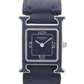 Hermes Watch Blue Stainless Steel Leather