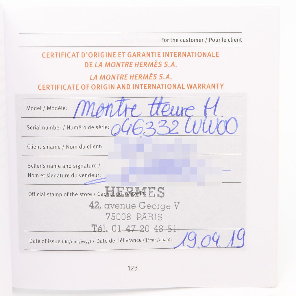 Hermes Watch Blue Stainless Steel Leather — view 9