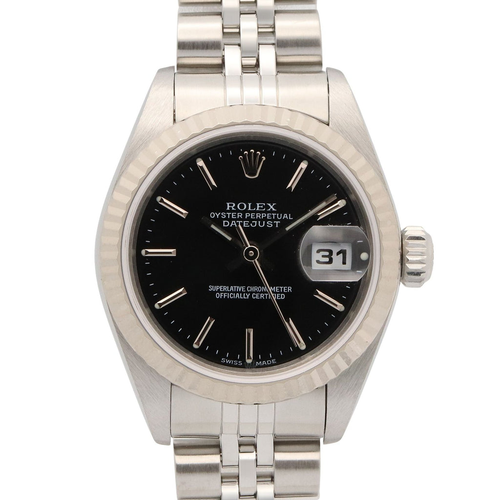 Rolex Datejust P Number BK BA 18k White Gold Stainless Steel