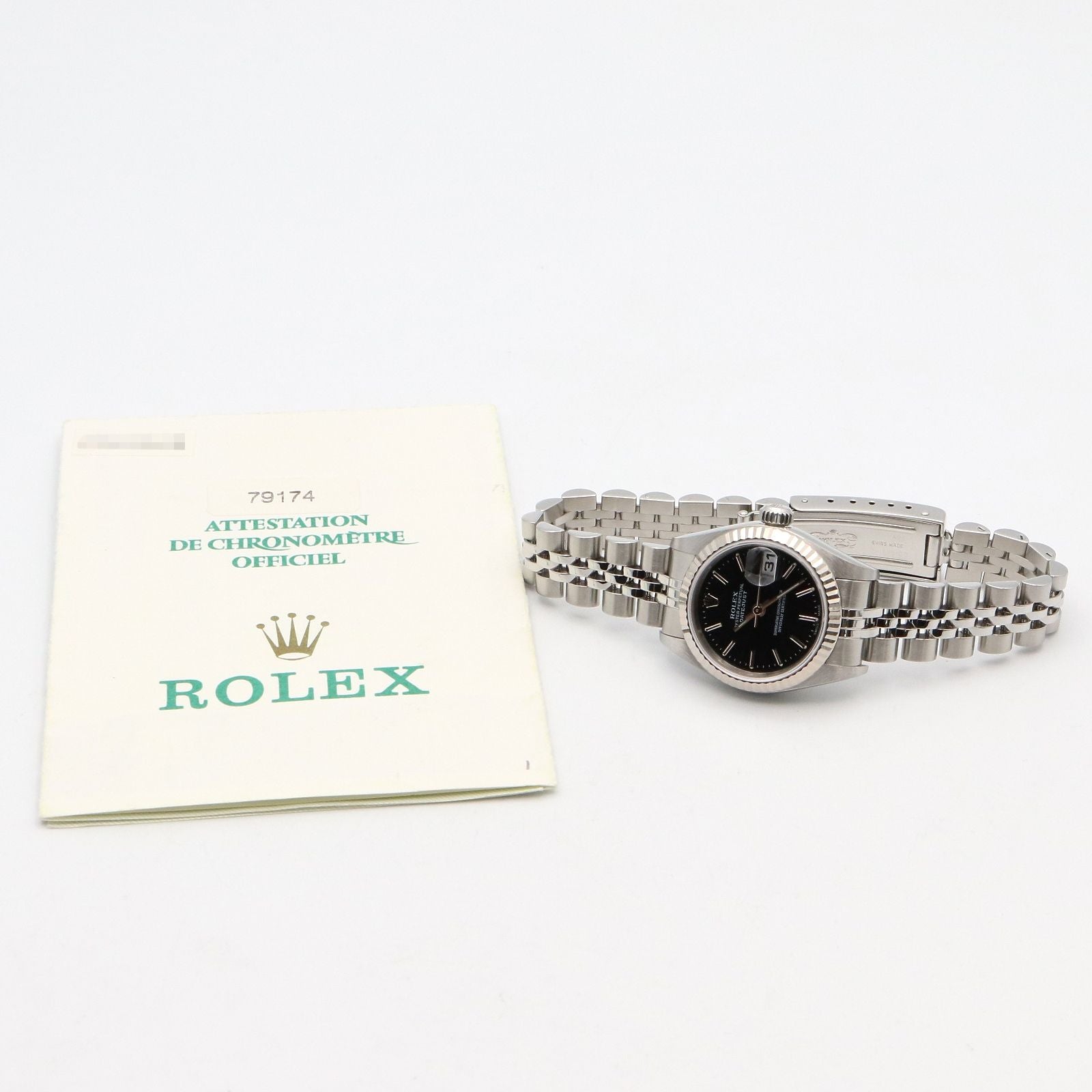 Rolex Datejust P Number BK BA 18k White Gold Stainless Steel — view 9