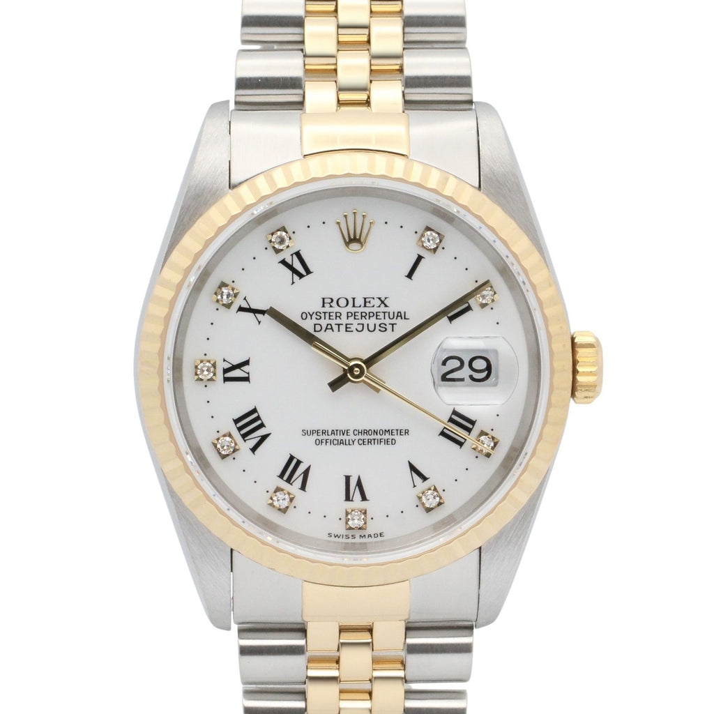 Rolex Datejust Diamond Number WH RO QP 18k Stainless Steel