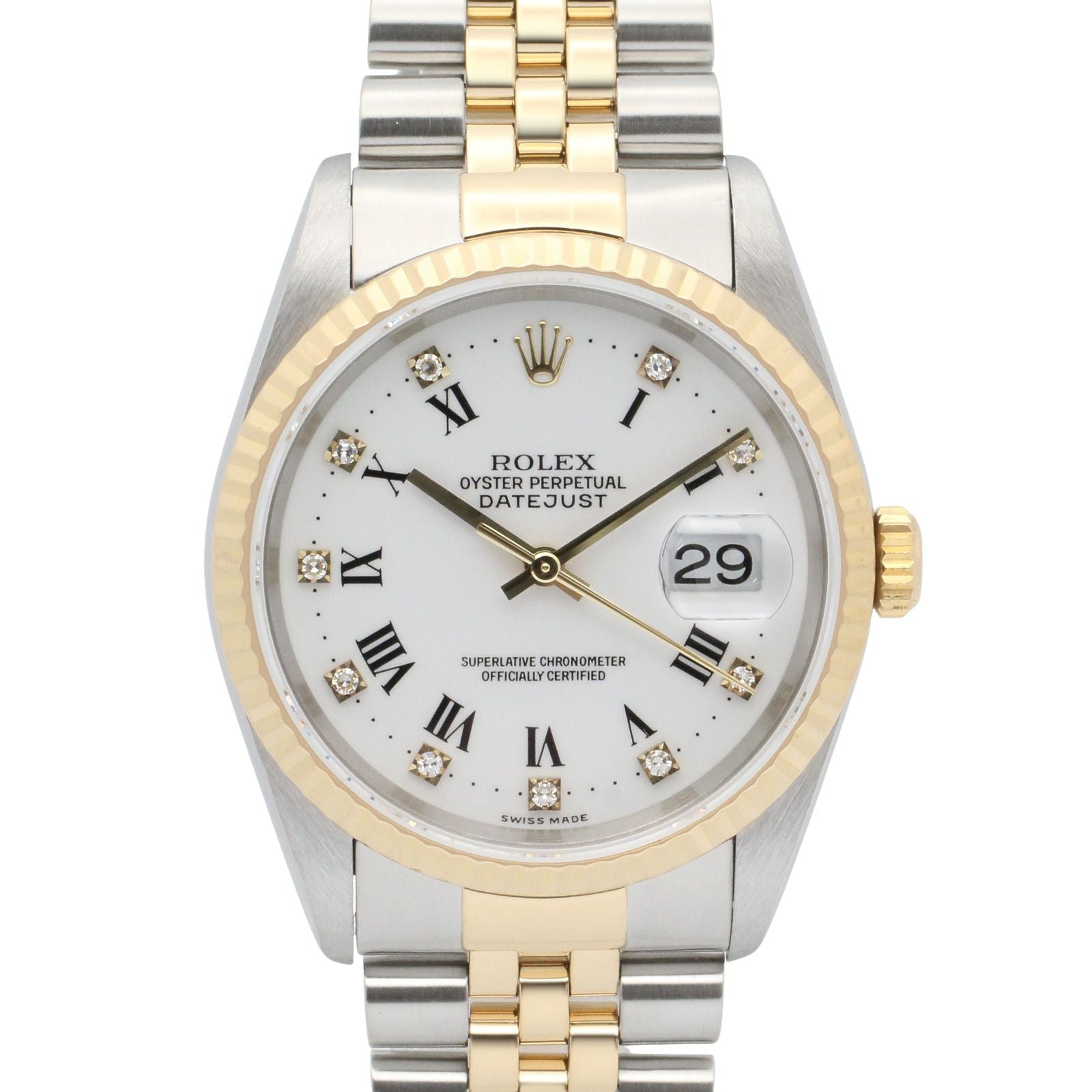Rolex Datejust Diamond Number WH RO QP 18k Stainless Steel