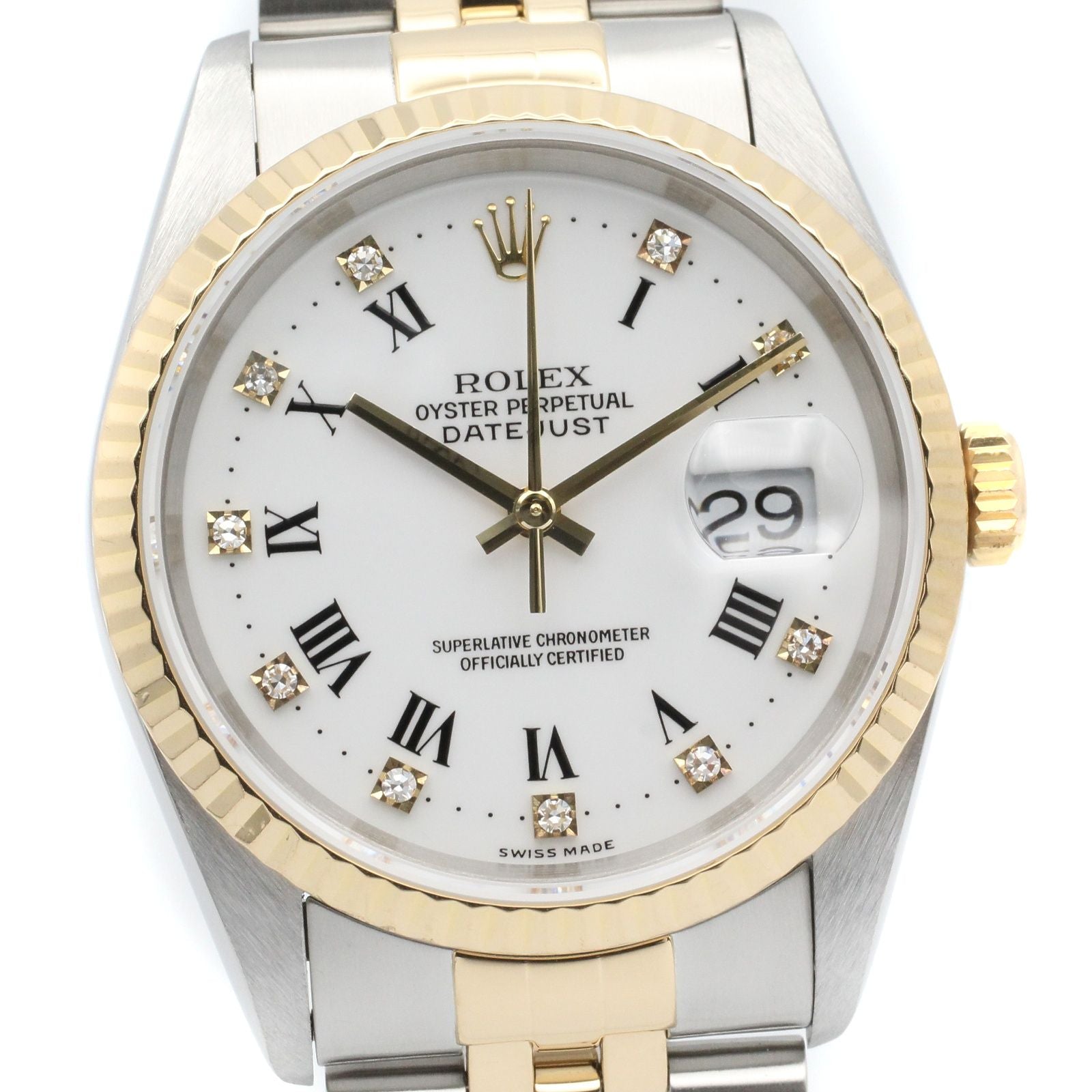 Rolex Datejust Diamond Number WH RO QP 18k Stainless Steel — view 3