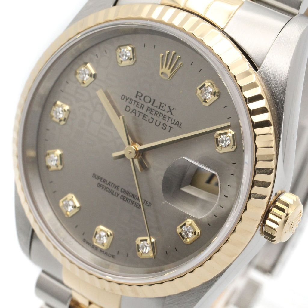 Rolex Datejust Diamond T Number GL Precon NP 18k Stainless Steel — view 3
