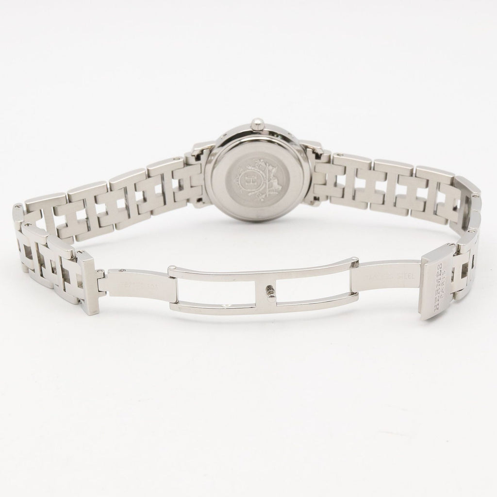 Hermes Watch Cles Diamond Pink Shell Stainless Steel — view 4