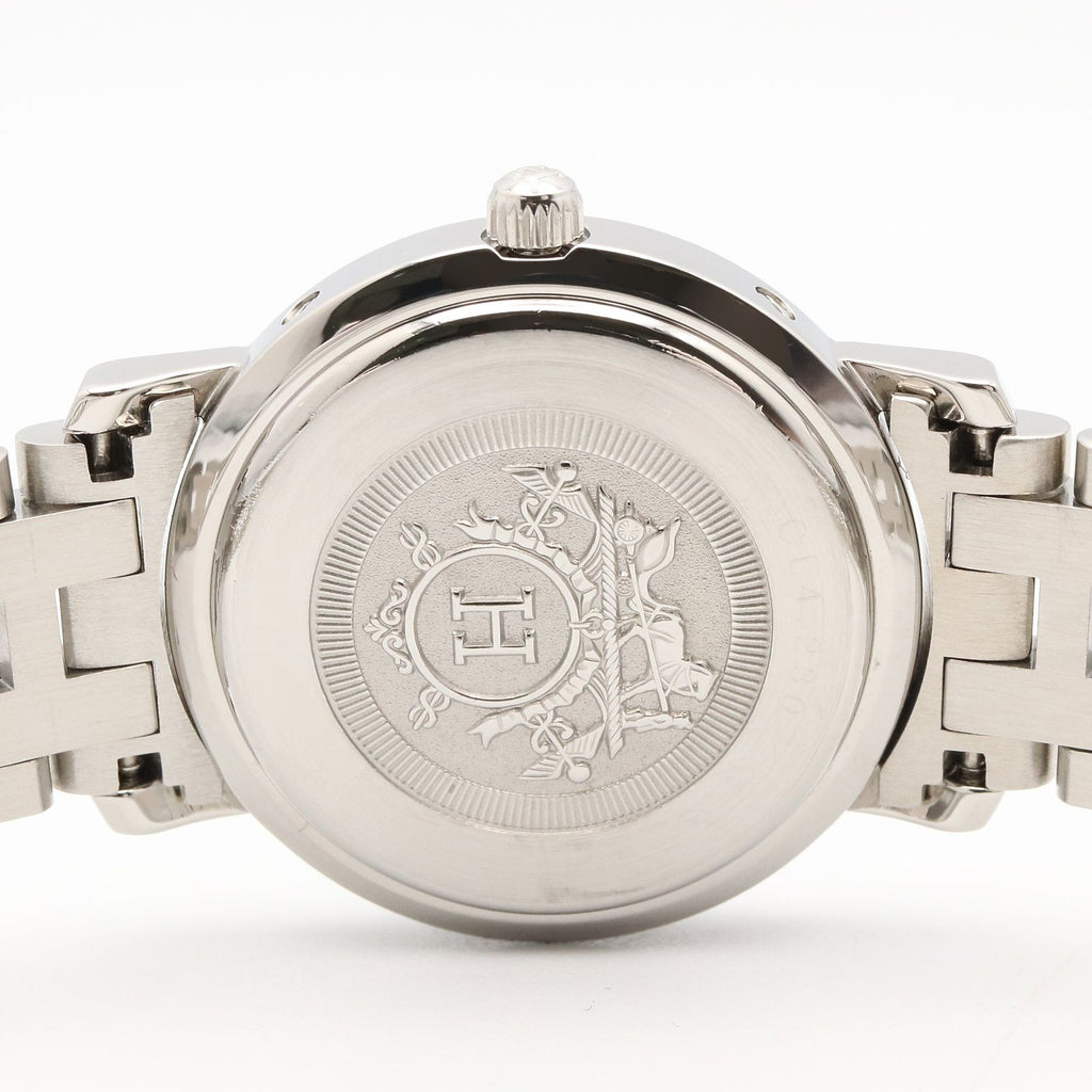 Hermes Watch Cles Diamond Pink Shell Stainless Steel — view 5