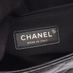 Chanel Shoulder Bag Quilted Black Caviar Leather Small Flap Chain — view 4