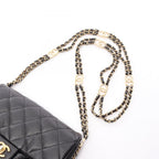 Chanel Shoulder Bag Quilted Black Caviar Leather Small Flap Chain — view 7