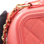 Chanel Shoulder Bag CC Figuri Vanity 2-Way Salmon Pink Caviar Leather CC — view 6