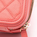 Chanel Shoulder Bag CC Figuri Vanity 2-Way Salmon Pink Caviar Leather CC — view 8