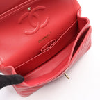 Chanel Shoulder Bag Blanc Stitch Double Flap Salmon Pink Lambskin Chain — view 3