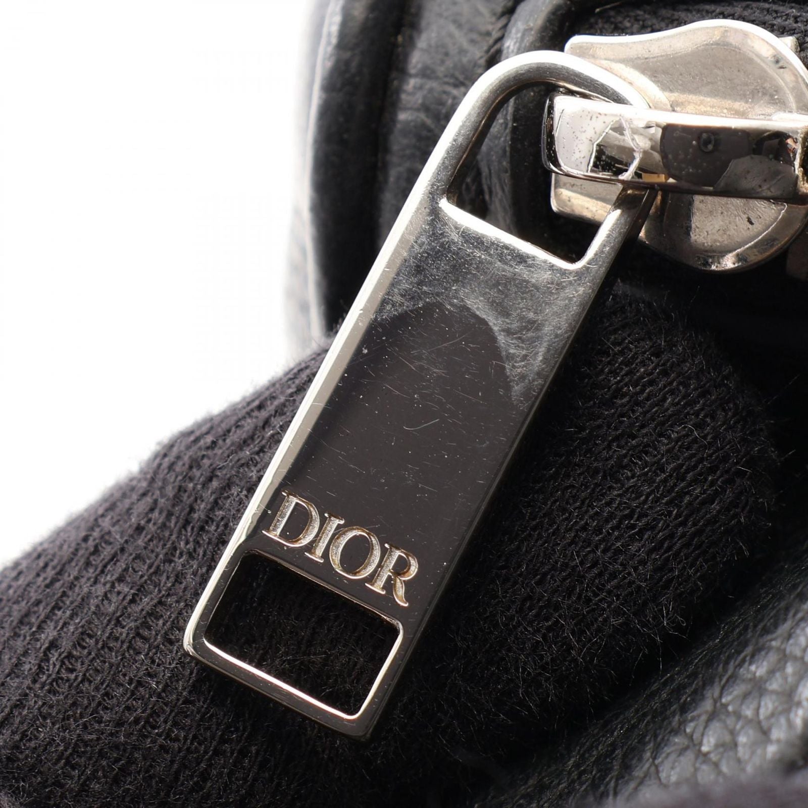 Dior Waist Bag Saddle Black Leather — view 9