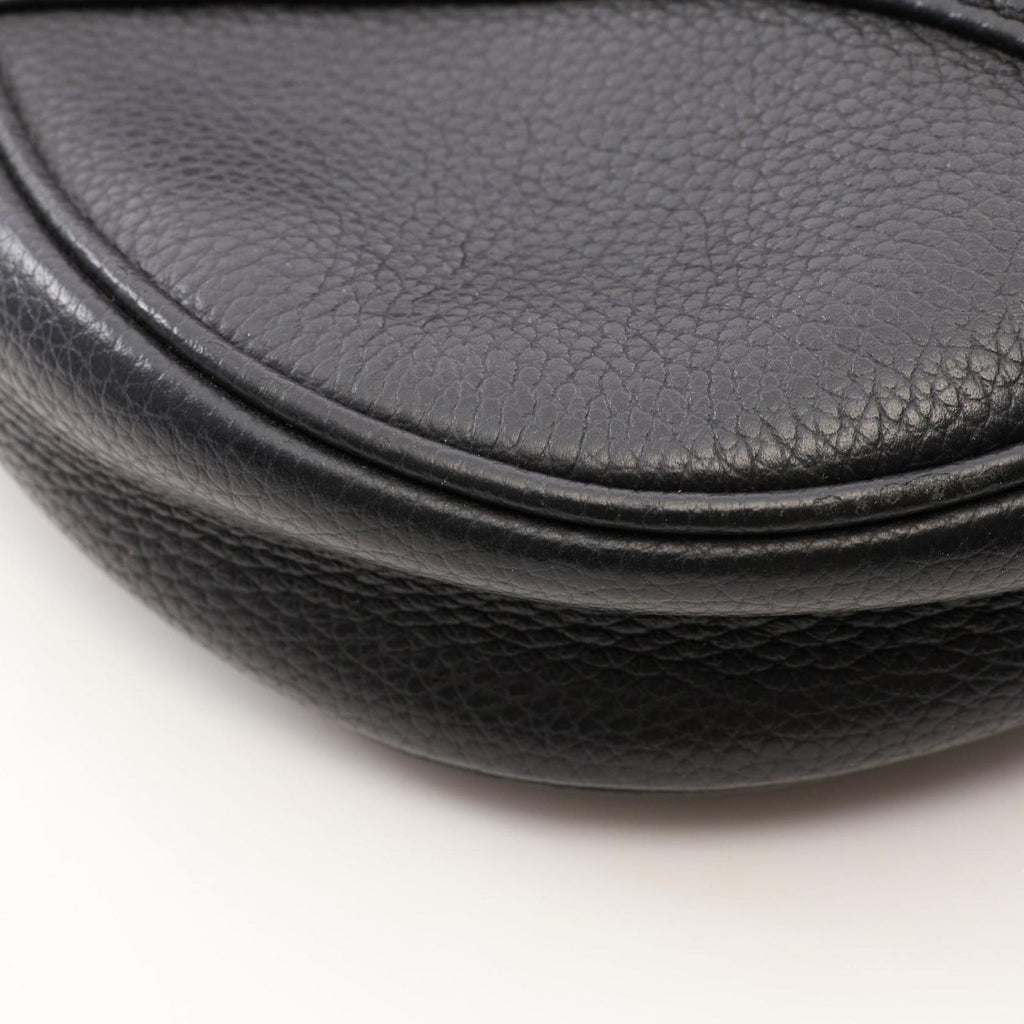Dior Waist Bag Saddle Black Leather — view 5