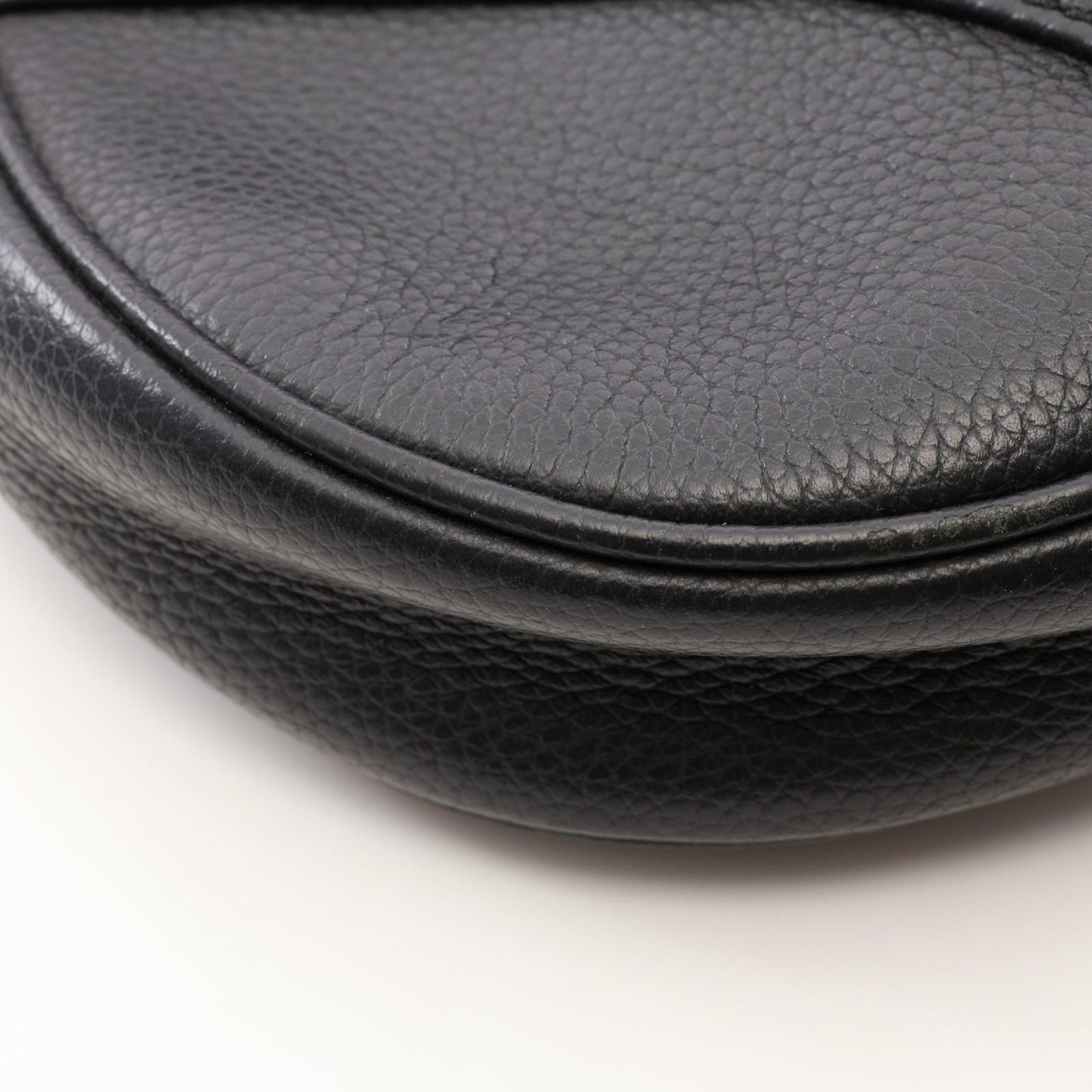 Dior Waist Bag Saddle Black Leather — view 5