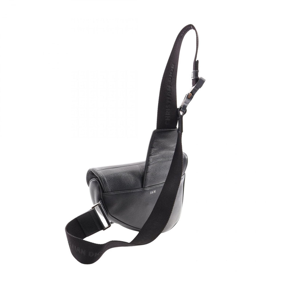 Dior Waist Bag Saddle Black Leather — view 2