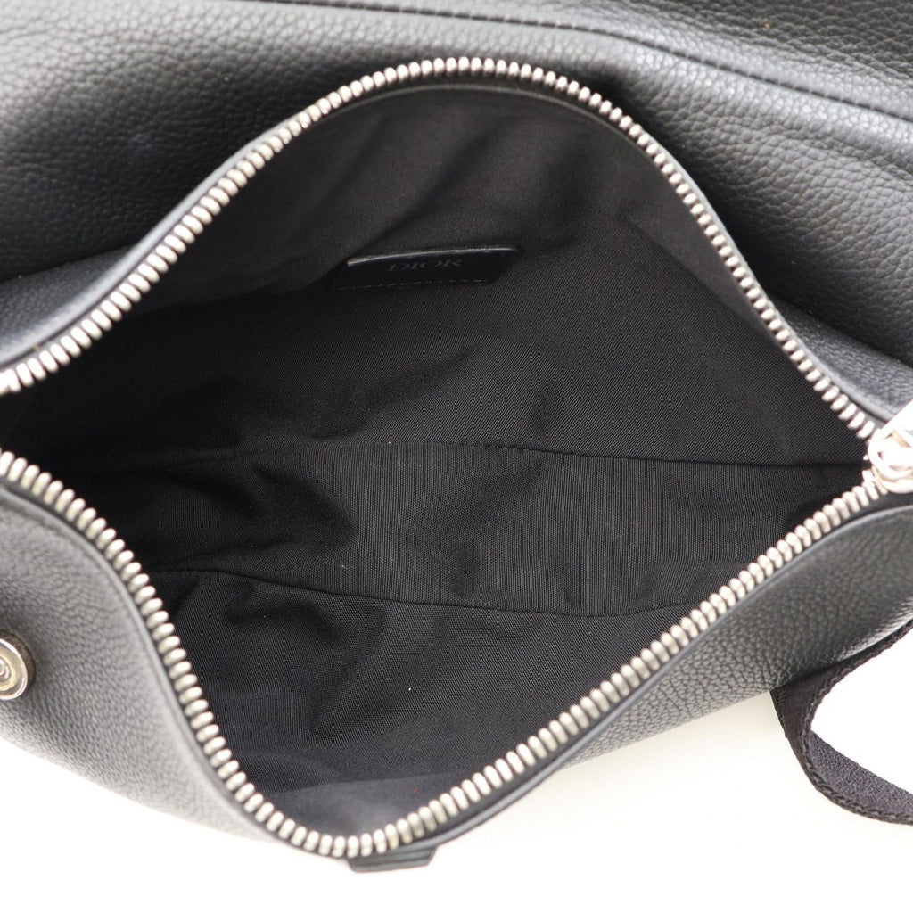 Dior Waist Bag Saddle Black Leather — view 3
