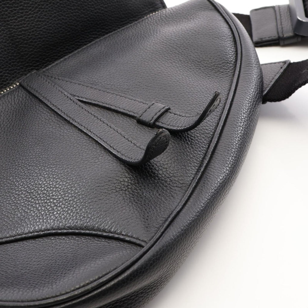 Dior Waist Bag Saddle Black Leather — view 6