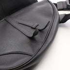 Dior Waist Bag Saddle Black Leather — view 6