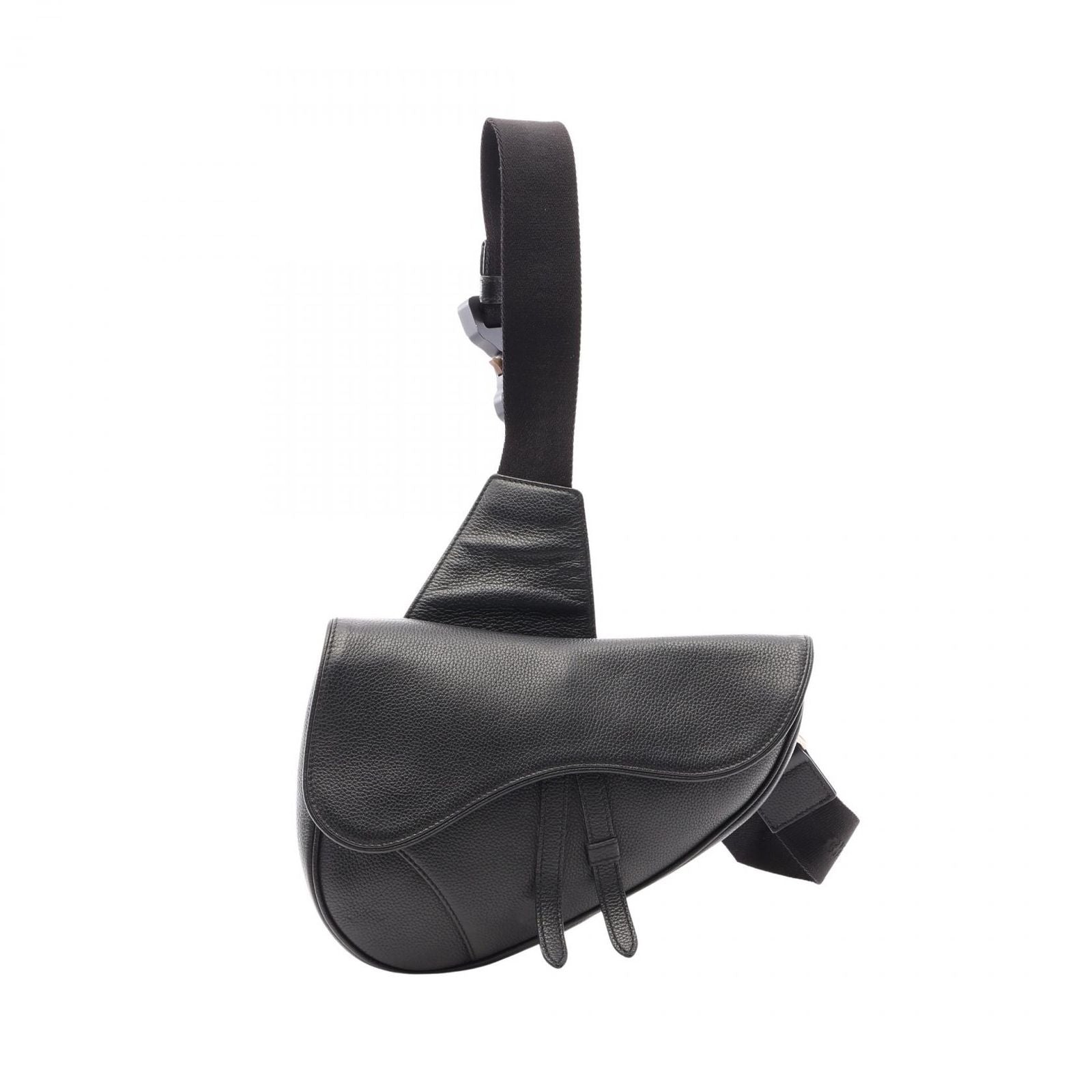 Dior Waist Bag Saddle Black Leather