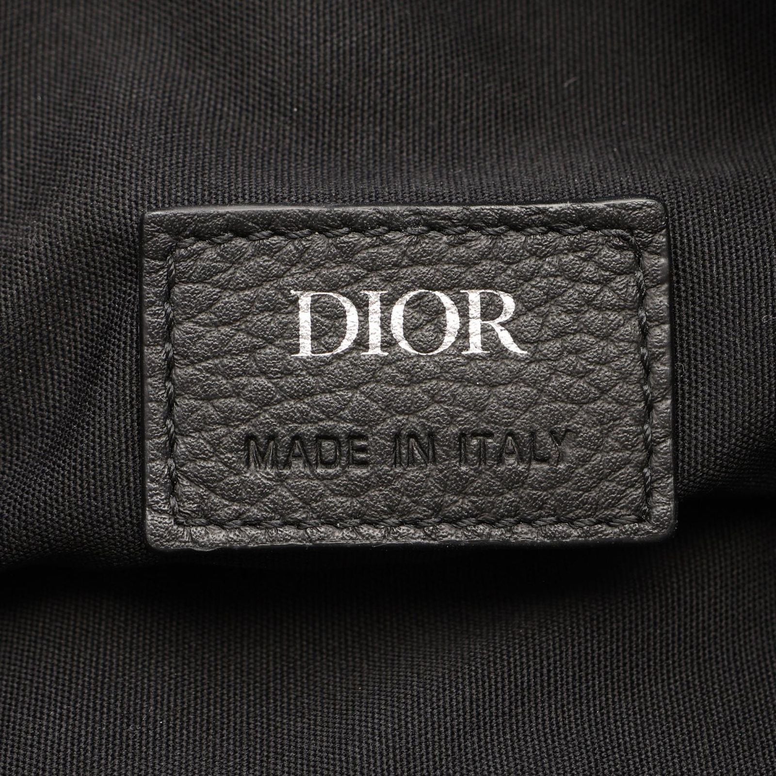 Dior Waist Bag Saddle Black Leather — view 4