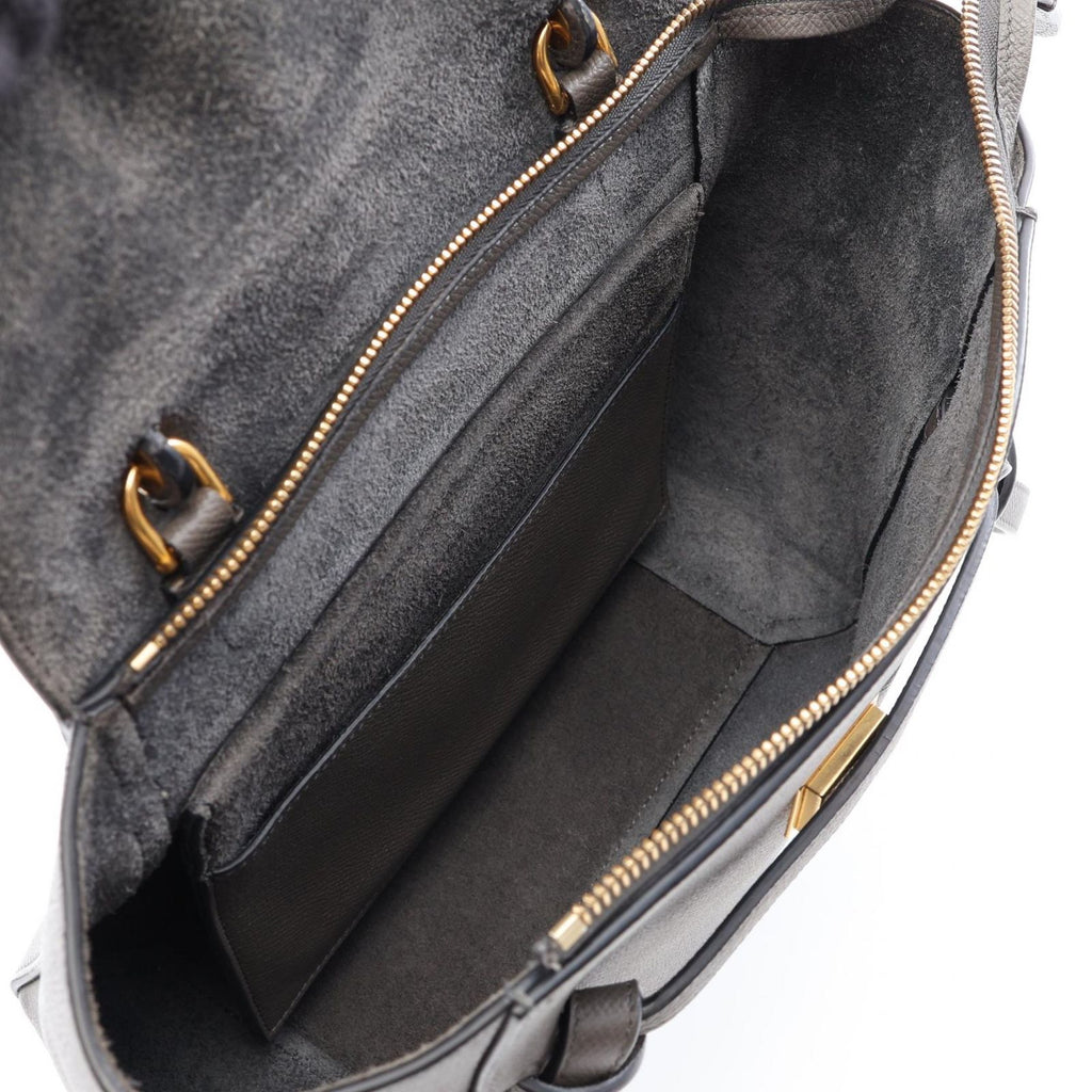 Celine Belt Bag Micro 2-Way Gray Leather — view 3