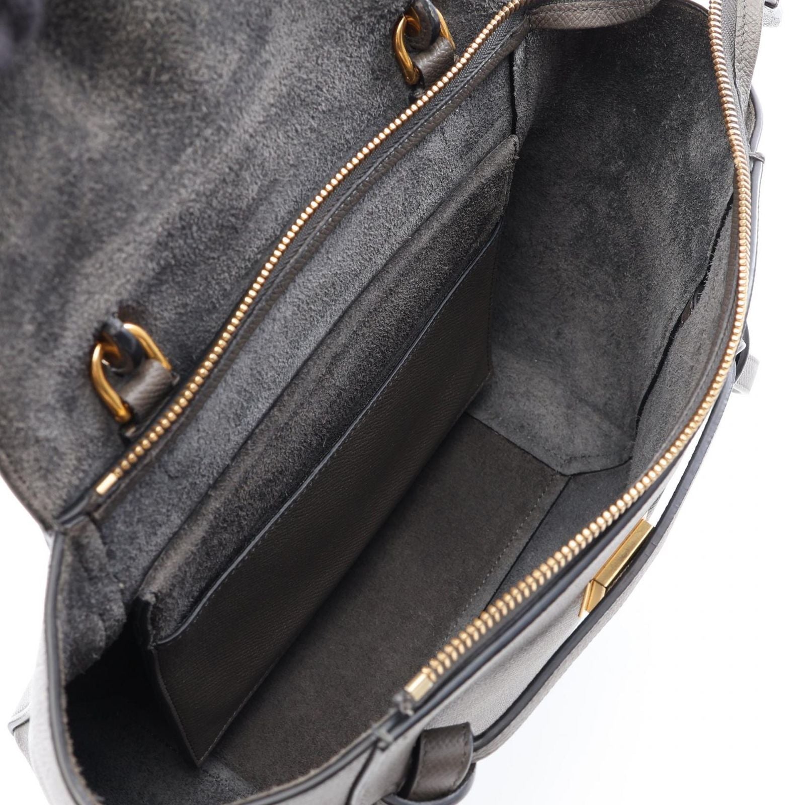 Celine Belt Bag Micro 2-Way Gray Leather — view 3