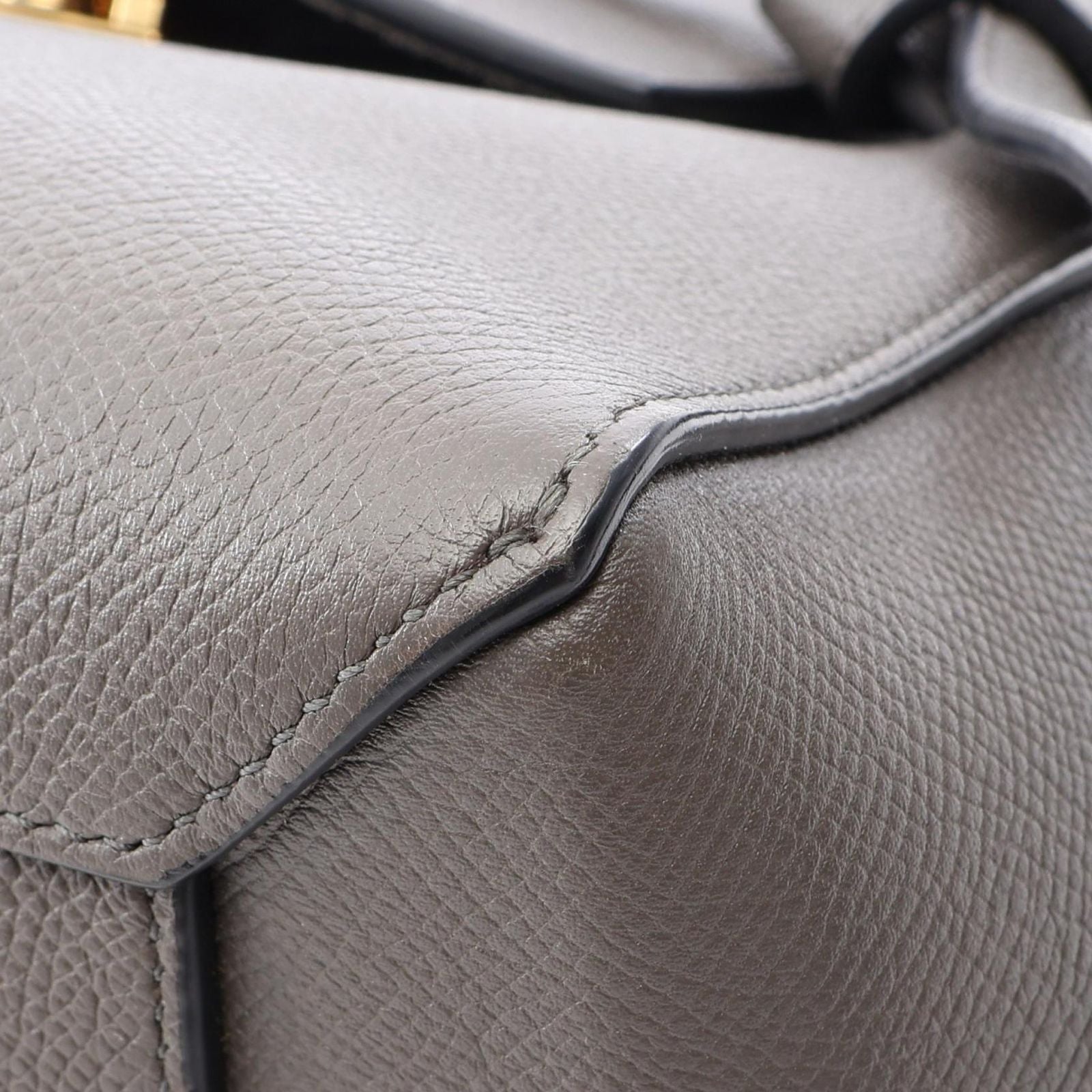 Celine Belt Bag Micro 2-Way Gray Leather — view 6