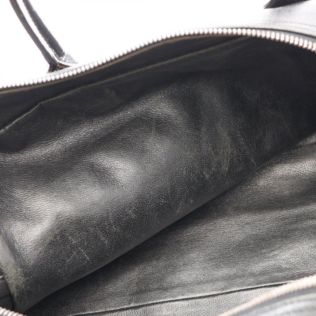 Chanel Quilted Bowling Bag Black Caviar Leather — view 6