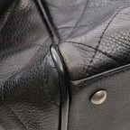 Chanel Quilted Bowling Bag Black Caviar Leather — view 7