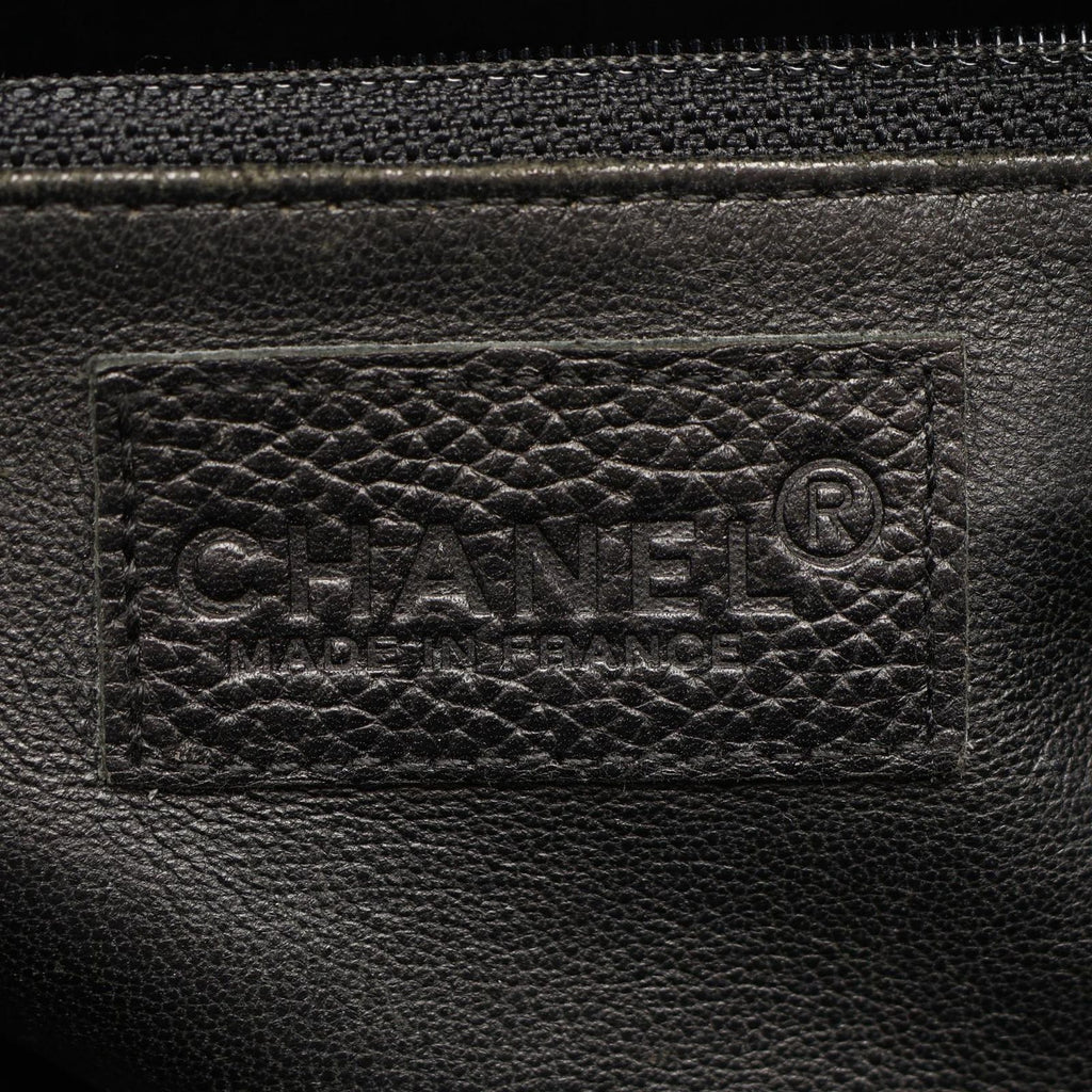 Chanel Quilted Bowling Bag Black Caviar Leather — view 4