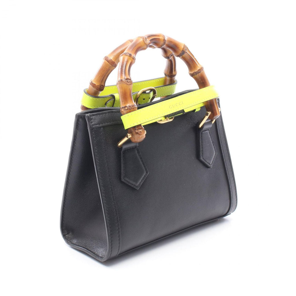 Gucci Handbag Diana Mini GG Marmont 2-Way Black Brown Leather Small Tote — view 2