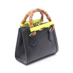 Gucci Handbag Diana Mini GG Marmont 2-Way Black Brown Leather Small Tote — view 2