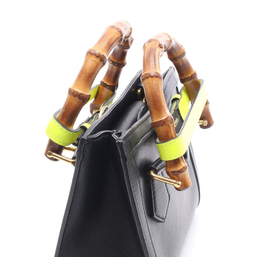 Gucci Handbag Diana Mini GG Marmont 2-Way Black Brown Leather Small Tote — view 8