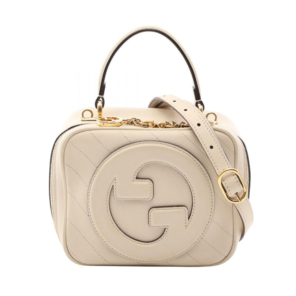 Gucci Handbag Blanc Di Top Handle Bag 2-Way Ivory Leather Di Small
