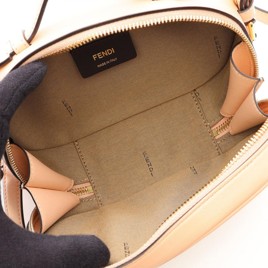 Fendi O-rock Small Camera Bag Pink Beige Leather — view 3