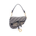 Dior Handbag Saddle Oblique Navy Canvas