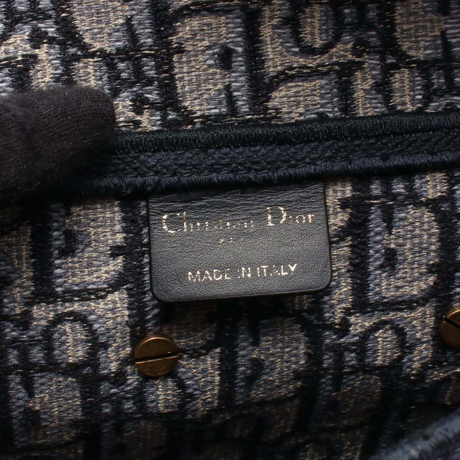 Dior Handbag Saddle Oblique Navy Canvas — view 4
