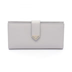 Prada Bifold Wallet Light Gray Leather