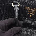 Prada Handbag Tessuto Soft CA 2-Way Black Leather Gathered Tote — view 9