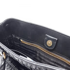 Prada Handbag Tessuto Soft CA 2-Way Black Leather Gathered Tote — view 6