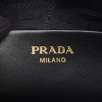 Prada Handbag Tessuto Soft CA 2-Way Black Leather Gathered Tote — view 4