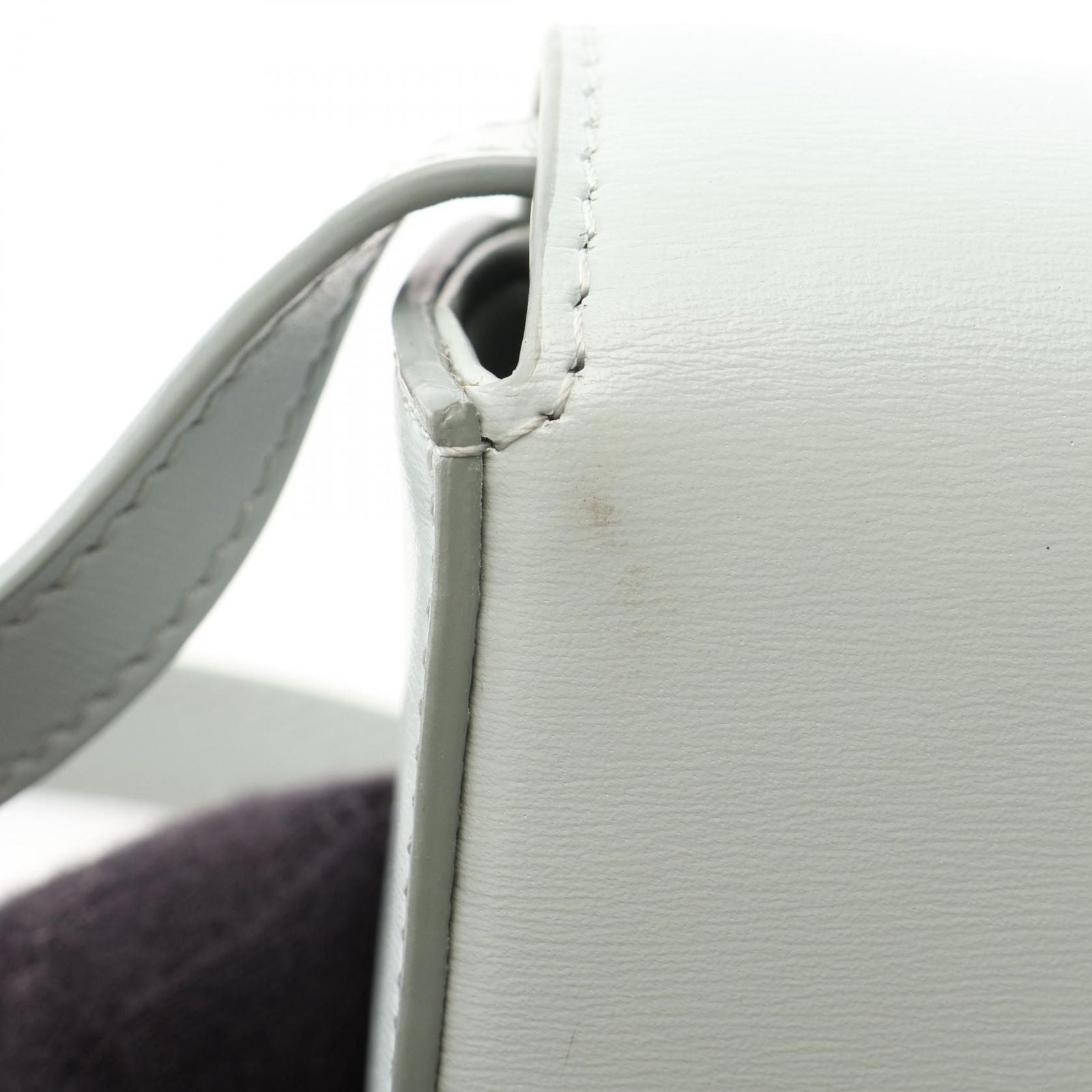 Celine Shoulder Bag Mini Claude Pale Blue Leather Triomphe — view 6
