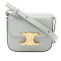 Celine Shoulder Bag Mini Claude Pale Blue Leather Triomphe