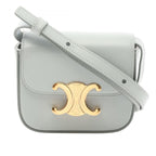 Celine Shoulder Bag Mini Claude Pale Blue Leather Triomphe