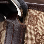 Gucci Tote Beige Brown Canvas Leather — view 8