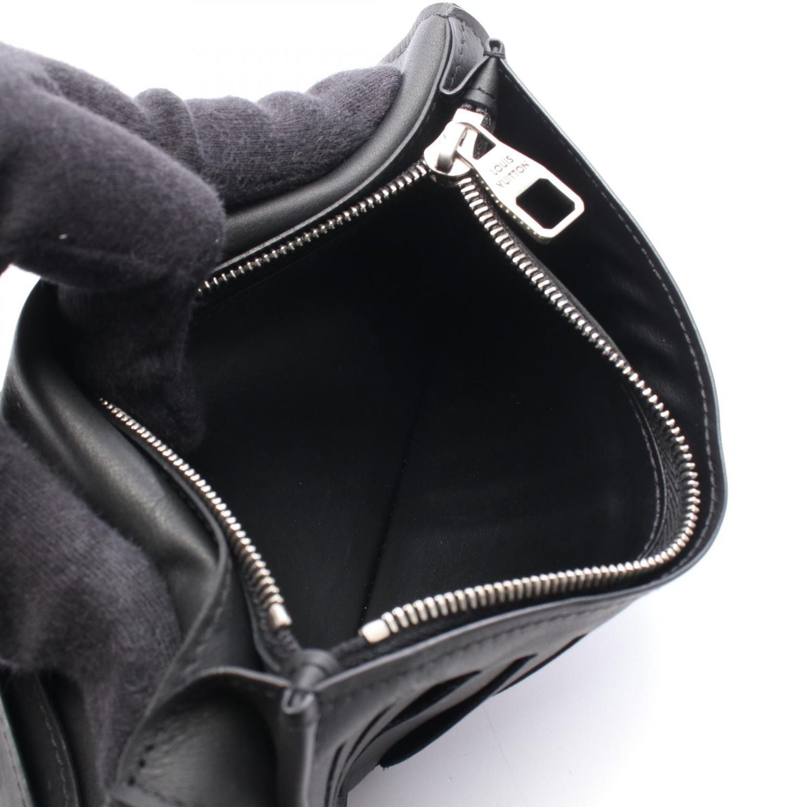 Louis Vuitton Bifold Wallet Portefeuille Brazza NM Noir Leather — view 4