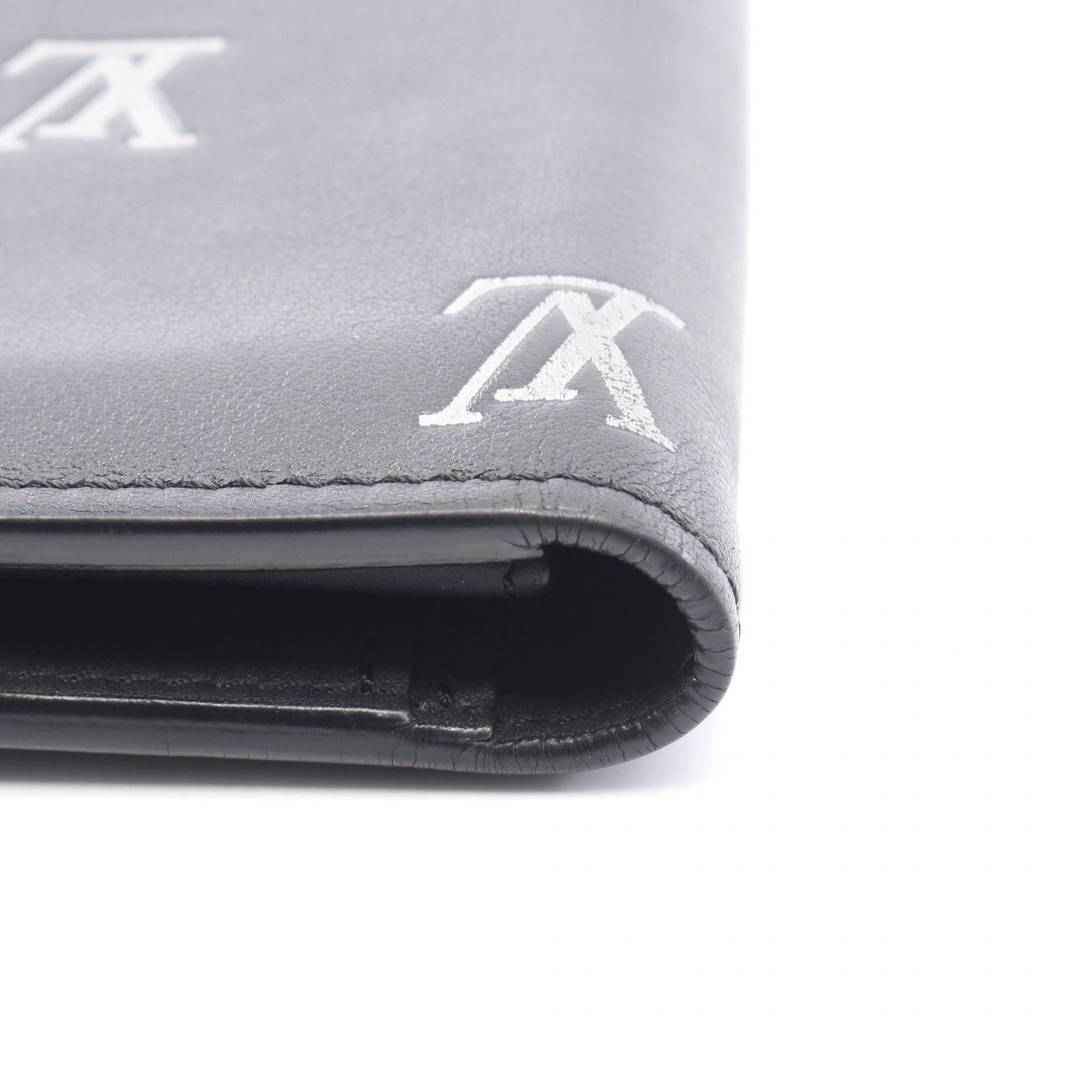 Louis Vuitton Bifold Wallet Portefeuille Brazza NM Noir Leather — view 9