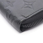 Louis Vuitton Round Wallet Zippy Horizontal Noir Leather — view 7
