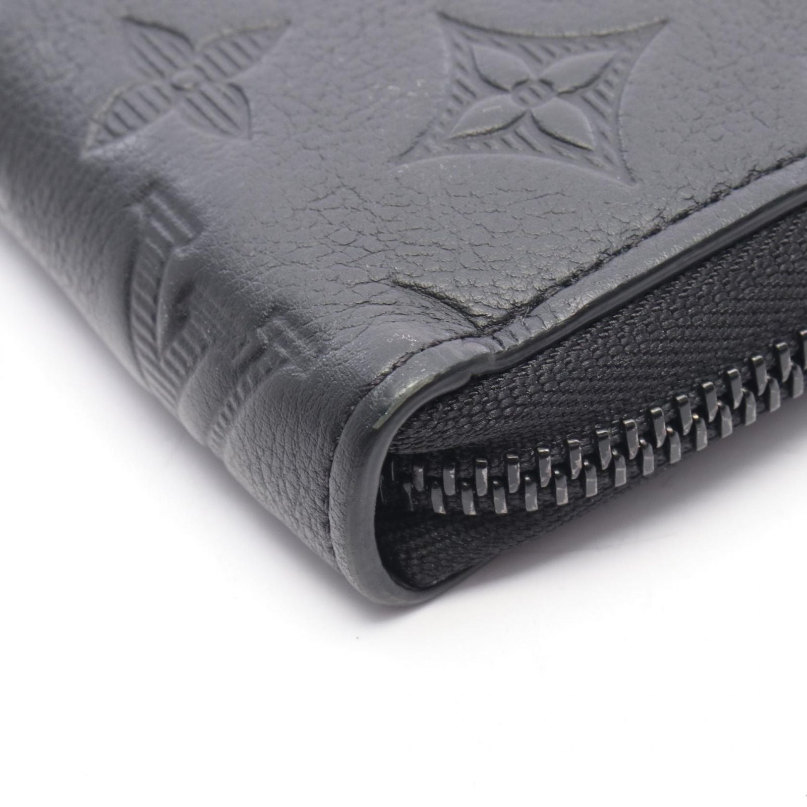 Louis Vuitton Round Wallet Zippy Horizontal Noir Leather — view 7